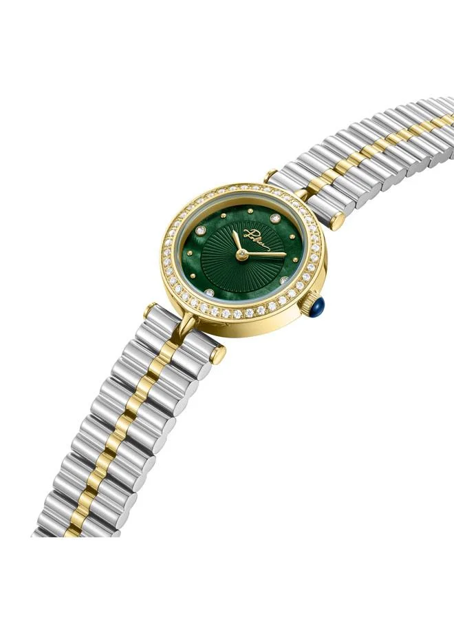بوليس Agra Green Dial Stainless Steel Bracelet Analog Watch for Women, 24mm